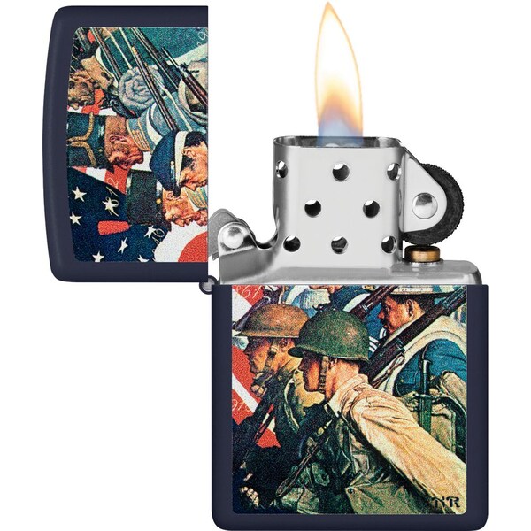 2024 Zippo Norman Rockwell, Navy Matte,